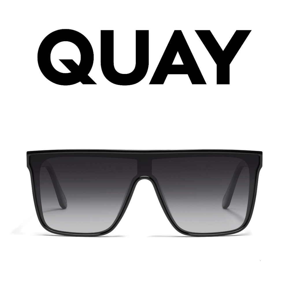 Quay Australia - Nightfall - Bestseller - Black Frame/ Smoke Lens - Medium - Picture 1 of 8